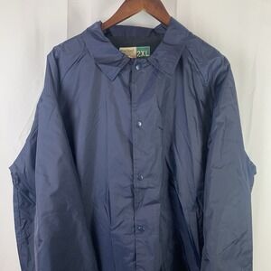 WearGuard Mens 2XL XXL Navy Blue Vintage Bomber Jacket Nylon Shell Cotton Lining